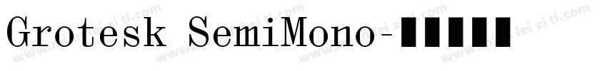 Grotesk SemiMono字体转换